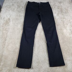Levis Jeans Womens 6M Black Denim Mid Rise Skinny Grunge Dark Wash 90s Biker